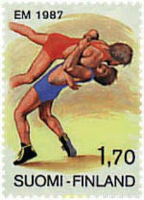 Stamps: 752230 HINGED FINLANDIA 1987 CAMPEONATO DE EUROPA DE LUCHA